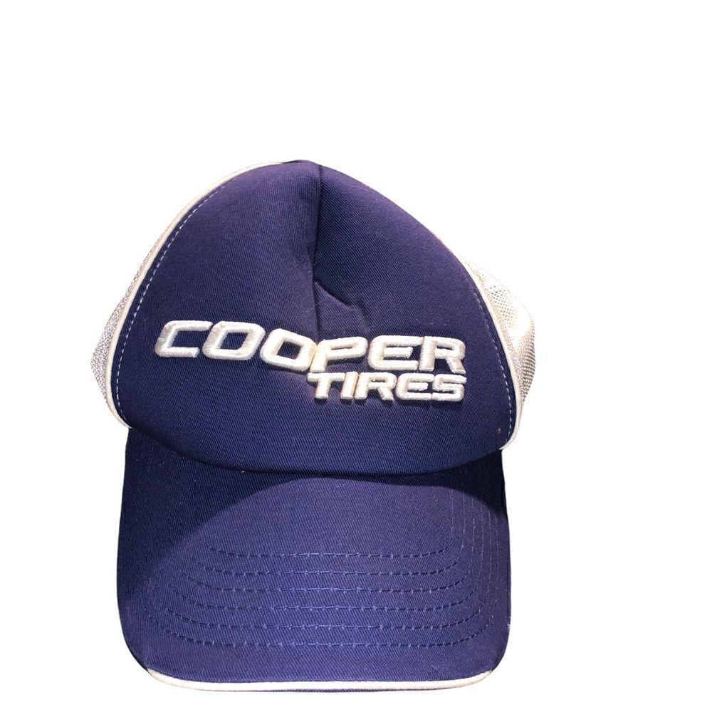 Cooper Tires blue & white adult trucker hat one size adjustable